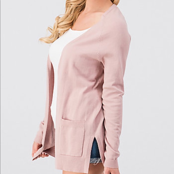 Simple Pink Cardigan - Picture 2 of 7